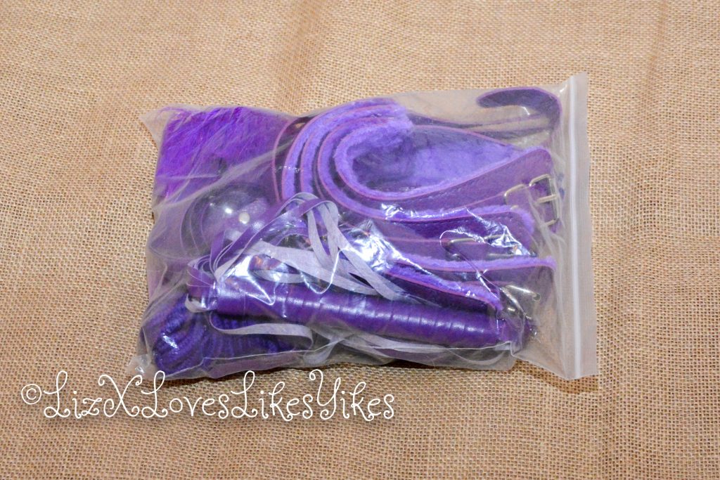 BDSM Set - Purple Copyright Liz BlackX The entire set comes in a plastic bag.