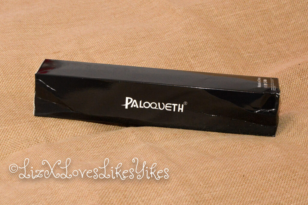 Paloqueth Cordless Handheld Wand Massager The box in which it was packaged Copyright LizXLikes 2019