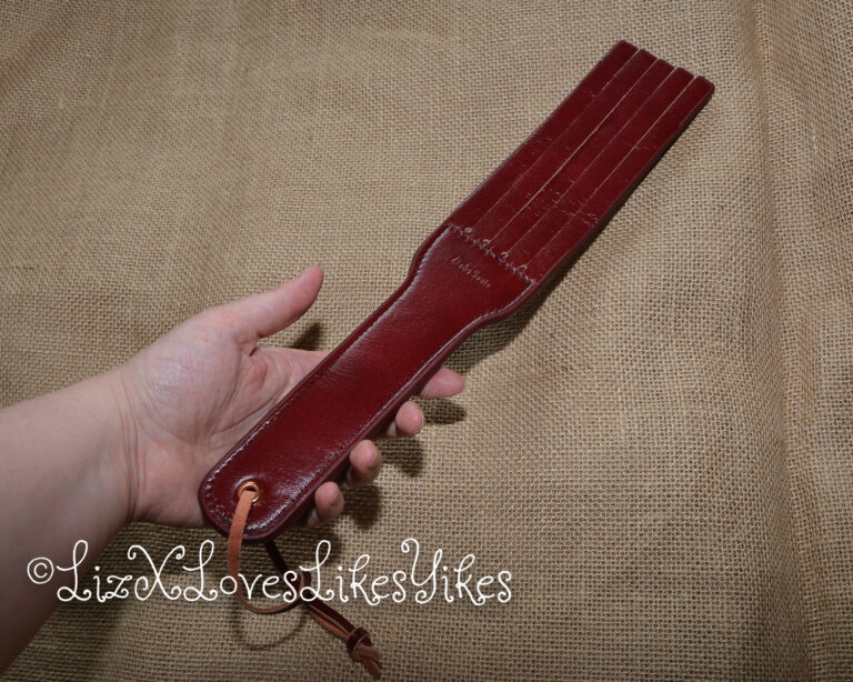Review of Liebe Seele Wine Red - Leather Split Tawse Paddle Copyright Liz BlackX