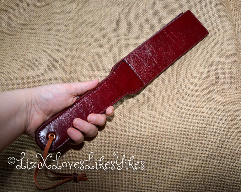 Review of Liebe Seele Wine Red - Leather Split Tawse Paddle Copyright Liz BlackX