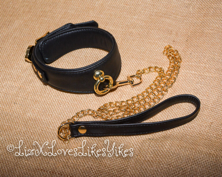 Review of Liebe Seele Dark Secret Deluxe Curved Collar with Chain Leash and Lock Copyright Liz BlackX