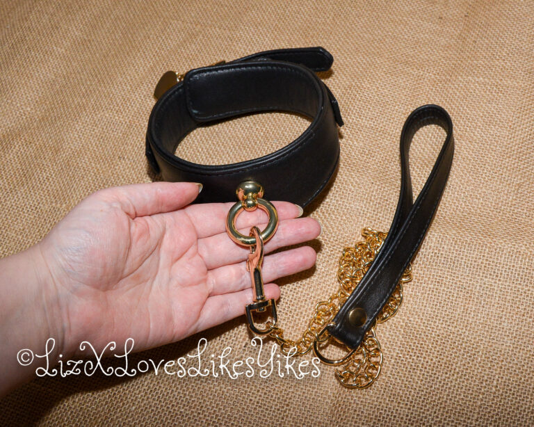 Review of Liebe Seele Dark Secret Deluxe Curved Collar with Chain Leash and Lock Copyright Liz BlackX
