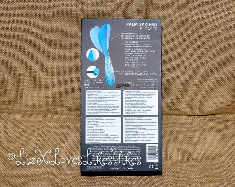 Review of the CalExotics California Dreaming Palm Springs Pleaser Flexible Vibrator Copyright Liz BlackX