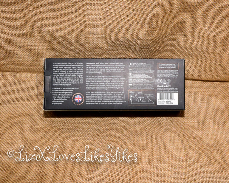 Review of Ruby Glow Ride On External Hands-Free Vibrator Copyright Liz BlackX