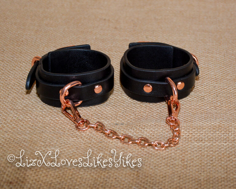 Review of Bondage Couture Vegan Leather Wrist Cuffs Copyright Liz BlackX