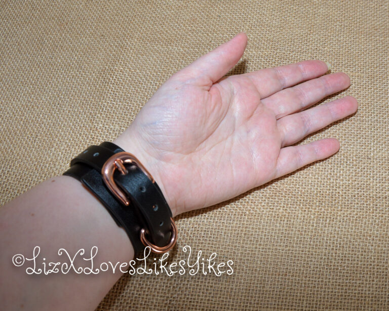 Review of Bondage Couture Vegan Leather Wrist Cuffs Copyright Liz BlackX