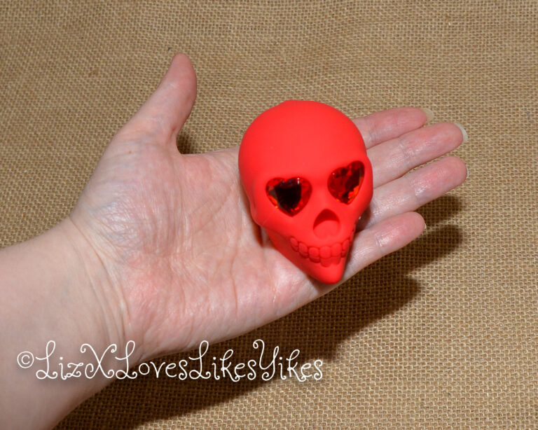 Review of Naughty Bits Bone Head Skull Shaped External Vibrator Copyright Liz BlackX