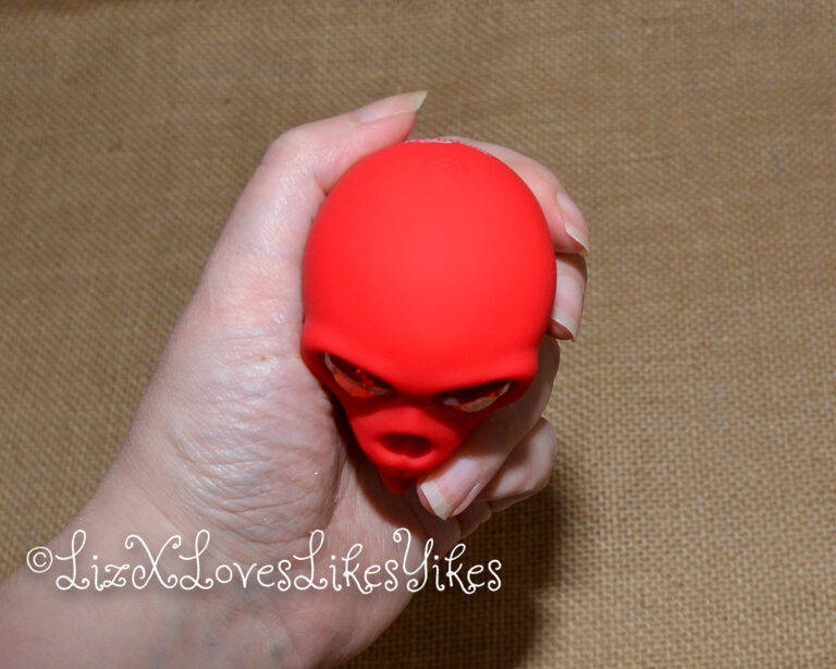 Review of Naughty Bits Bone Head Skull Shaped External Vibrator Copyright Liz BlackX