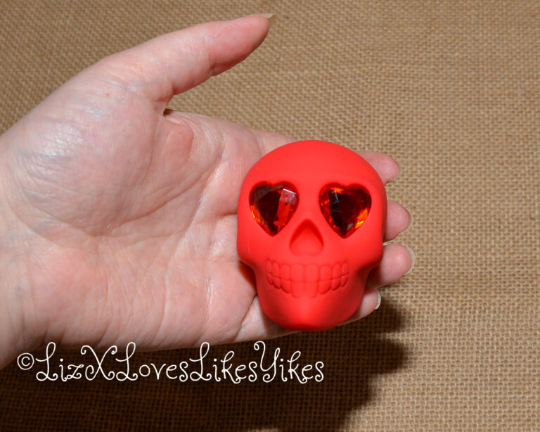 Review of Naughty Bits Bone Head Skull Shaped External Vibrator Copyright Liz BlackX