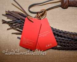 Review of the Equestrian Leather Cat o'nine tails Flogger by Liebe Seele Copyright Liz BlackX