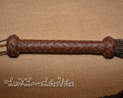 Review of the Equestrian Leather Cat o'nine tails Flogger by Liebe Seele Copyright Liz BlackX