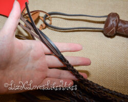 Review of the Equestrian Leather Cat o'nine tails Flogger by Liebe Seele Copyright Liz BlackX