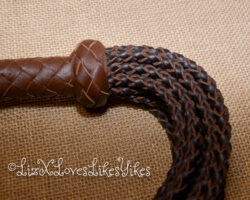 Review of the Equestrian Leather Cat o'nine tails Flogger by Liebe Seele Copyright Liz BlackX