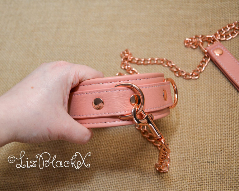 Review of the Pink Dream Leather Collar with Leash by Liebe Seele Copyright Liz BlackX
