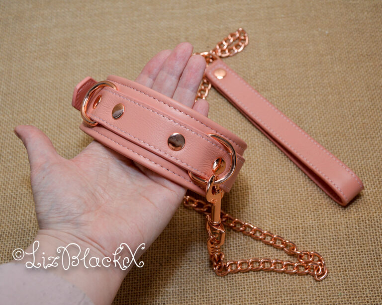 Review of the Pink Dream Leather Collar with Leash by Liebe Seele Copyright Liz BlackX