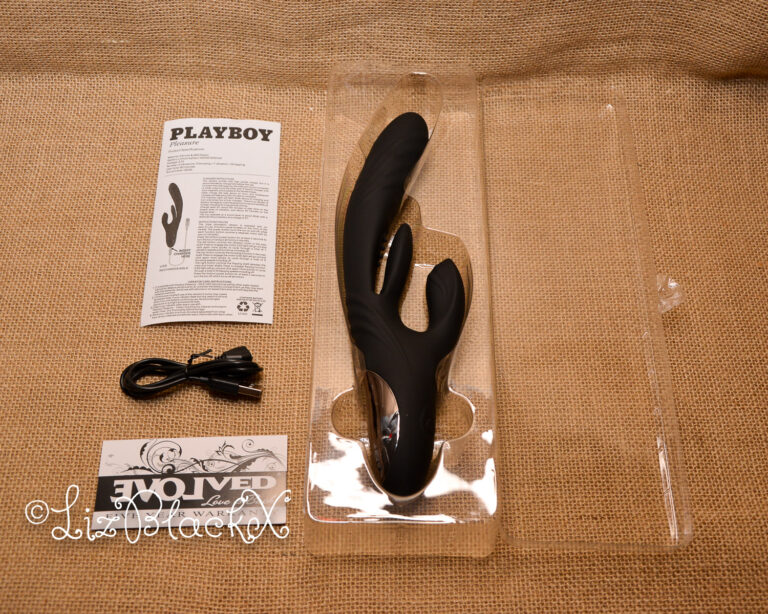 Review of the Playboy Rapid Rabbit Thrusting Vibrator with Flapping Shaft Copyright Liz BlackX