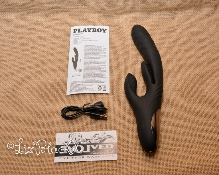 Review of the Playboy Rapid Rabbit Thrusting Vibrator with Flapping Shaft Copyright Liz BlackX