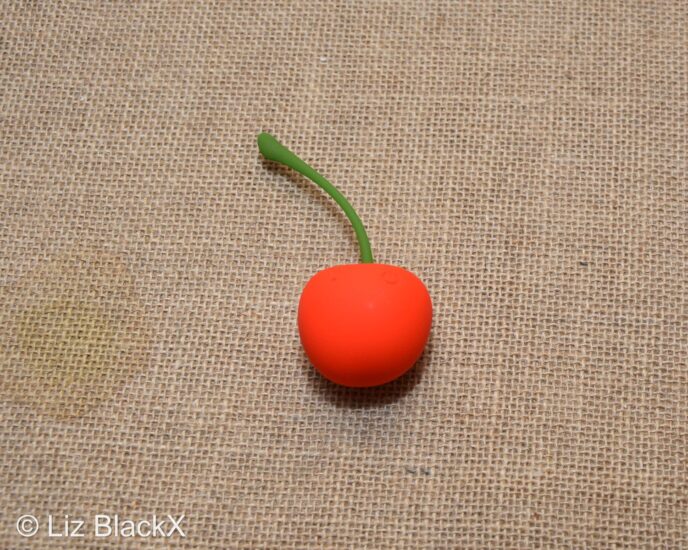 Funzze Cherry Vibrating Love Egg Review: Cute but Powerful? Copyright Liz BlackX